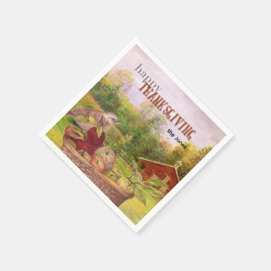 Serviette En Papier Bon thanksgiving Apple Harvest (Coin)