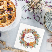 Serviette En Papier Bon thanksgiving aquarelle chute Citrouille couron