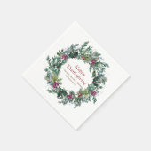 Serviette En Papier Bon thanksgiving aquarelle couronne d'automne (Coin)