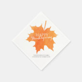 Serviette En Papier Bon thanksgiving aquarelle serviettes en feuille d (Coin)