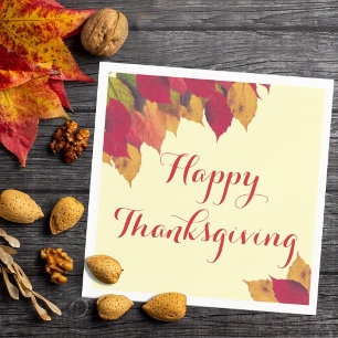 Serviette En Papier Bon thanksgiving Automne Automne Feuilles saisonni