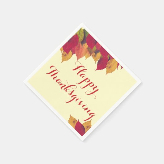 Serviette En Papier Bon thanksgiving Automne Automne Feuilles saisonni (Coin)