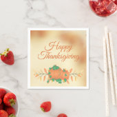 Serviette En Papier Bon thanksgiving Automne Citrouille Feuilles (En situation)