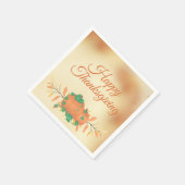 Serviette En Papier Bon thanksgiving Automne Citrouille Feuilles (Coin)