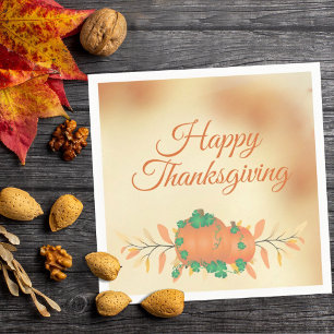 Serviette En Papier Bon thanksgiving Automne Citrouille Feuilles