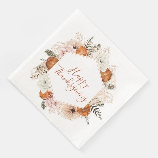 Serviette En Papier Bon thanksgiving Automne Citrus Pine (Coin)