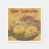 Serviette En Papier Bon thanksgiving Automne Feuilles Gourds (Devant)