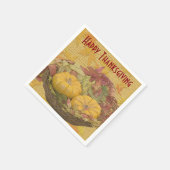 Serviette En Papier Bon thanksgiving Automne Feuilles Gourds (Coin)