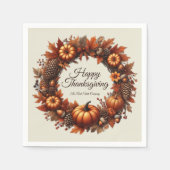 Serviette En Papier Bon thanksgiving Automne Feuilles Wreath Company (Devant)
