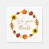 Serviette En Papier Bon thanksgiving Automne quitte Citrouille (Devant)