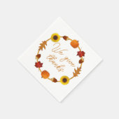 Serviette En Papier Bon thanksgiving Automne quitte Citrouille (Coin)
