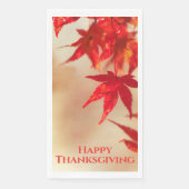 Serviette En Papier Bon thanksgiving Automne Rouge Feuilles de l'érabl (Devant)
