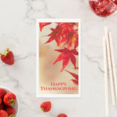 Serviette En Papier Bon thanksgiving Automne Rouge Feuilles de l'érabl (En situation)