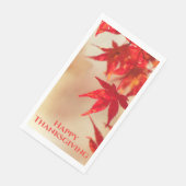Serviette En Papier Bon thanksgiving Automne Rouge Feuilles de l'érabl (Coin)
