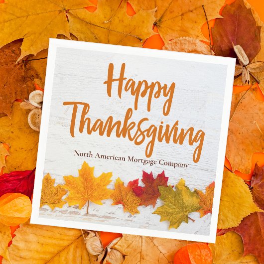 Serviette En Papier Bon thanksgiving Business Custom Company Party