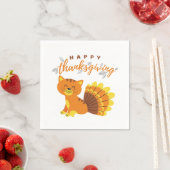 Serviette En Papier Bon thanksgiving Cat Turquie papier (En situation)
