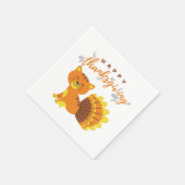 Serviette En Papier Bon thanksgiving Cat Turquie papier (Coin)