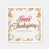 Serviette En Papier Bon thanksgiving Chic Fall Leaves Société Parti (Devant)