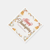 Serviette En Papier Bon thanksgiving Chic Fall Leaves Société Parti (Coin)