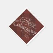 Serviette En Papier Bon thanksgiving chute plaid (Coin)