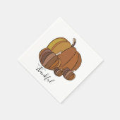 Serviette En Papier Bon thanksgiving citrouille (Coin)