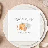 Serviette En Papier Bon thanksgiving Citrouille Automne Élégant