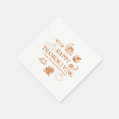 Serviette En Papier Bon thanksgiving citrouille pie nom personnalisé (Coin)