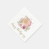Serviette En Papier Bon thanksgiving Citrouille Pink Gold Napkins (Coin)