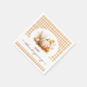 Serviette En Papier Bon thanksgiving Citrouille rustique (Coin)