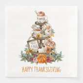 Serviette En Papier Bon thanksgiving Citrouille rustique d'automne (Devant)
