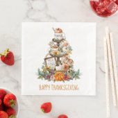 Serviette En Papier Bon thanksgiving Citrouille rustique d'automne (En situation)