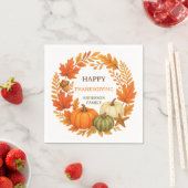 Serviette En Papier Bon thanksgiving citrouilles chute feuillage (En situation)