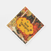 Serviette En Papier "Bon thanksgiving", couleurs de l'automne (Coin)