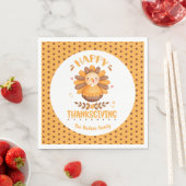 Serviette En Papier Bon thanksgiving Cute Turquie Papier serviettes (En situation)