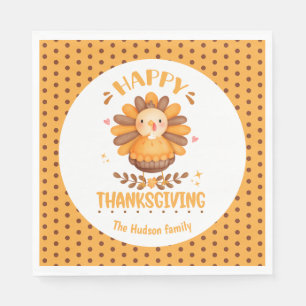 Serviette En Papier Bon thanksgiving Cute Turquie Papier serviettes