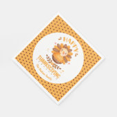 Serviette En Papier Bon thanksgiving Cute Turquie Papier serviettes (Coin)
