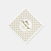 Serviette En Papier Bon thanksgiving Élégant Faux Gold Foil Script (Coin)