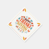 Serviette En Papier Bon thanksgiving |Fall Holiday Dîner Turquie (Coin)