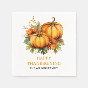 Serviette En Papier Bon thanksgiving Fall Holiday Dîner Turquie