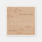 Serviette En Papier Bon thanksgiving | Feuilles automnales (Devant)
