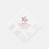 Serviette En Papier Bon thanksgiving feuilles rose violet gris serviet (Coin)