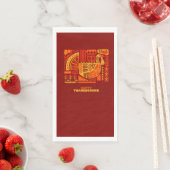 Serviette En Papier Bon thanksgiving géométrique Abstrait (En situation)