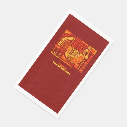 Serviette En Papier Bon thanksgiving géométrique Abstrait (Coin)
