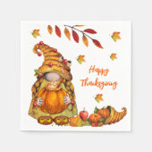 Serviette En Papier Bon thanksgiving Gnome (Devant)