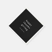 Serviette En Papier Bon thanksgiving minimaliste personnalisé (Coin)