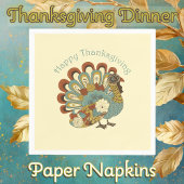 Serviette En Papier Bon thanksgiving Moderne Chute Muette Turquie