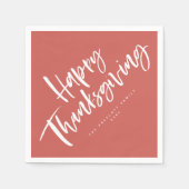 Serviette En Papier Bon thanksgiving orangé (Devant)