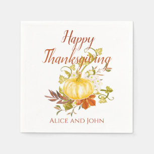 Serviette En Papier Bon thanksgiving papier serviettes personnalisées