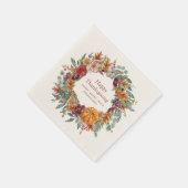 Serviette En Papier Bon thanksgiving Pays Rustique Citrouille Wreath (Coin)
