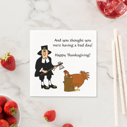 Serviette En Papier Bon thanksgiving pèlerin en Turquie (En situation)